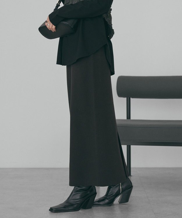 AMERICAN HOLIC バイパチリブニットタイトスカート Brown