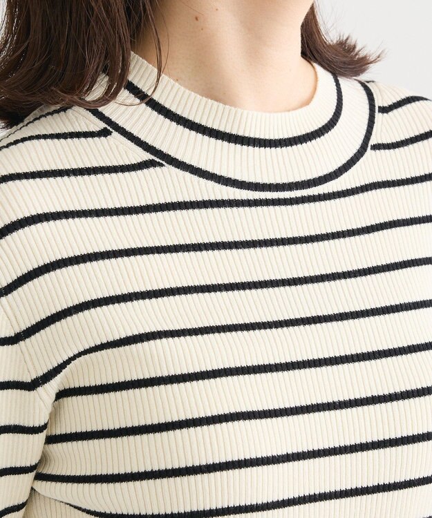 Green Parks 袖口金釦リブニットプルオーバー Border