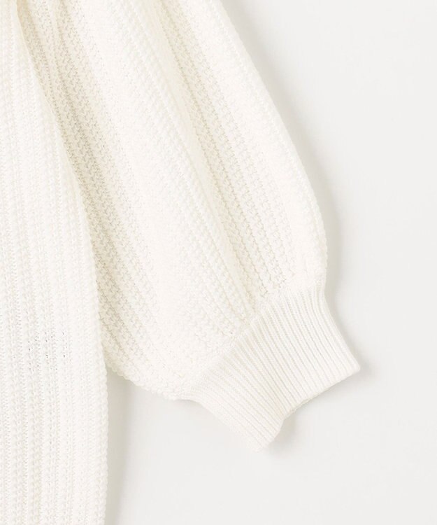 組曲 S 【洗える】CHAIギャザースリーブ ニット アイボリー系