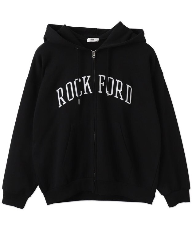 WEGO ワッペンロゴジップパーカー ブラック