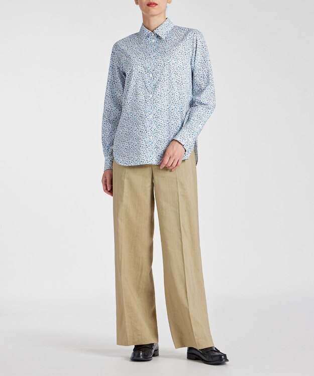 Paul Smith リバティプリント 長袖シャツ ライトブルー