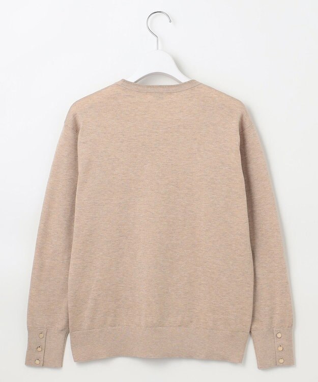 J.PRESS LADIES L 【洗える】スパーク ラメ配色 ニット ベージュ系