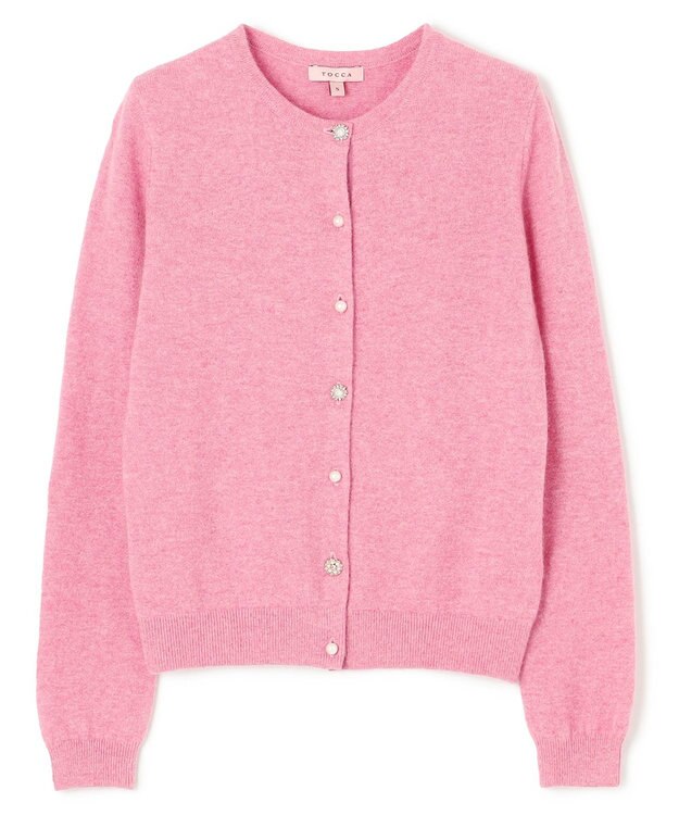 TOCCA CASHMERE CARDIGAN カーディガン ローズピンク系