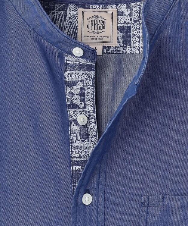 J.PRESS MEN Reyn spooner×J.PRESS リバースプリント プルオーバー ブルー系