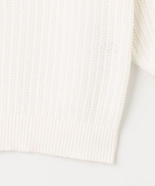 組曲 L 【洗える】CHAIギャザースリーブ ニット アイボリー系