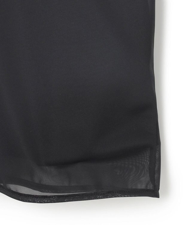 ICB L 【洗える】ハイゲージチュールコンビ カットソー ブラック系