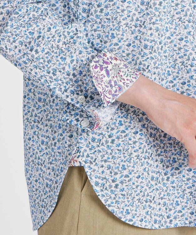 Paul Smith リバティプリント 長袖シャツ ライトブルー