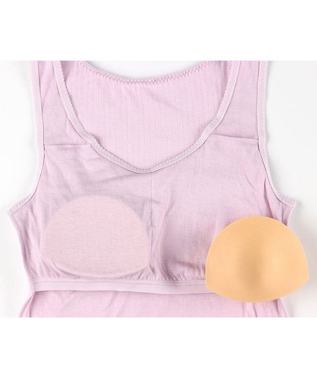 ワコール／睡眠科学 インナー 【ねはだ着】 綿100%(身生地) パッド付 タンクトップ レディース YCX558 睡眠科学／ワコール ピンク