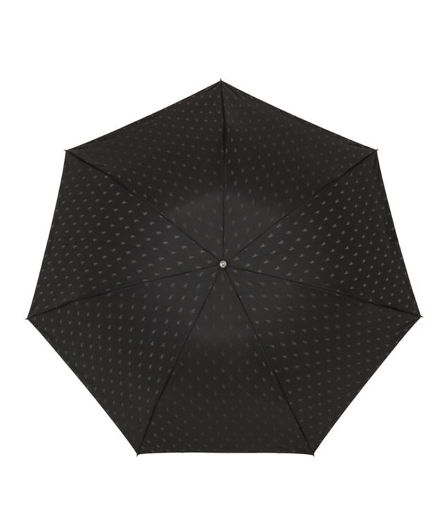 MOONBAT 【大きめ60cm】POLO RALPH LAUREN メンズ 折りたたみ傘 ジャガード 60cm ブラック