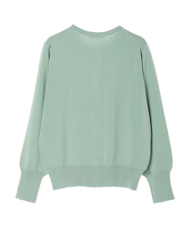 Green Parks 洗える　クルーネックカーディガン Light Gray
