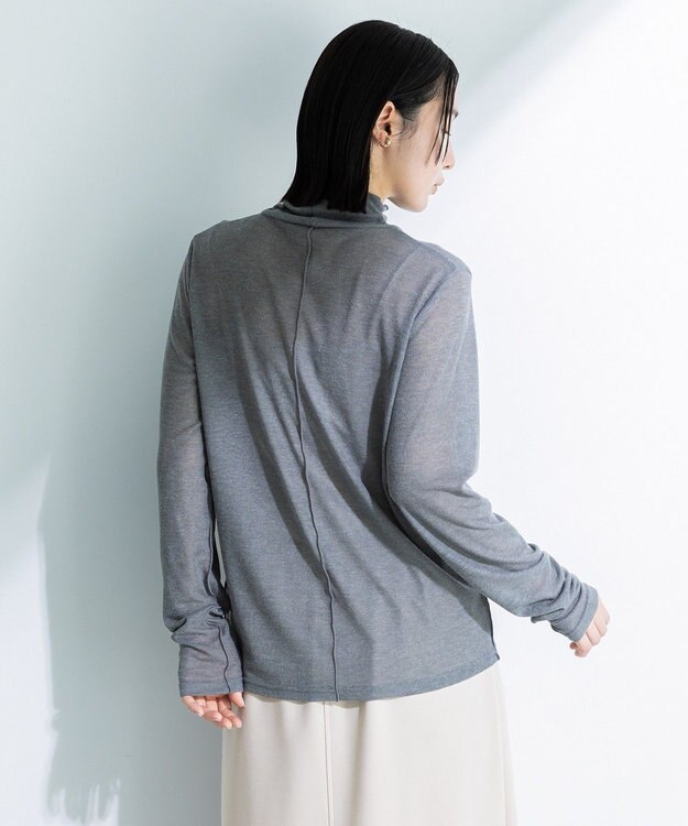 Green Parks シアーリブタートルプルオーバー Gray