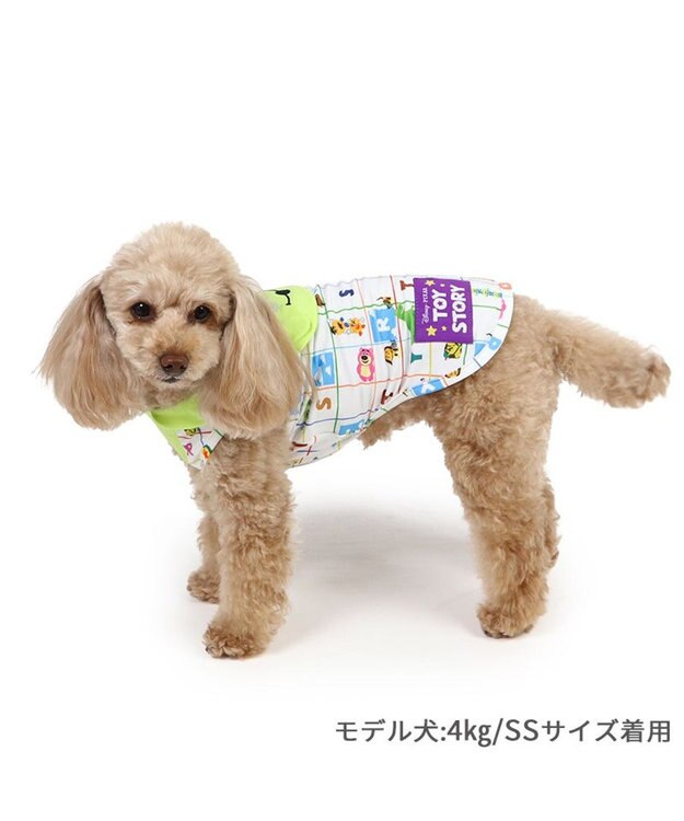 PET PARADISE ディズニー エイリアン クールメッシュ 襟付きタンクトップ 小型犬 グリーン