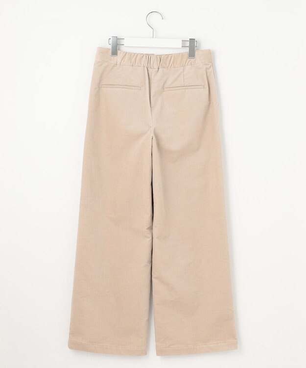 J.PRESS LADIES 【洗える】ハイブリッドAIRDUROY ワイド パンツ ベージュ系