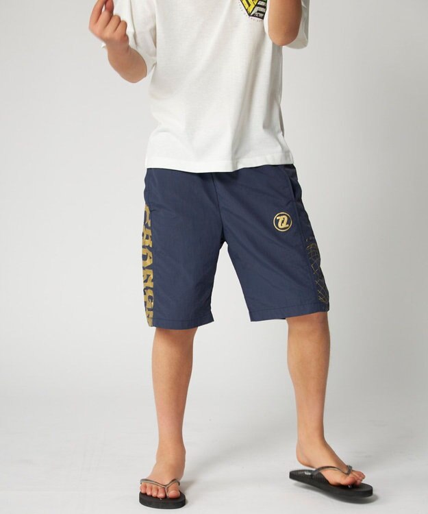 OP／FILA 【SEVEN2】ナイロンパンツ ネイビー