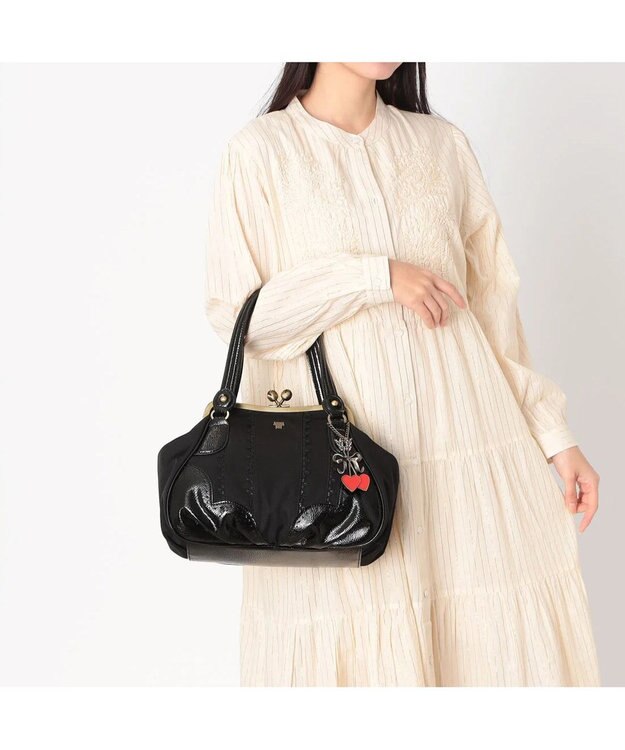 ANNA SUI キューピッドガーデン ハンドバッグ クロ