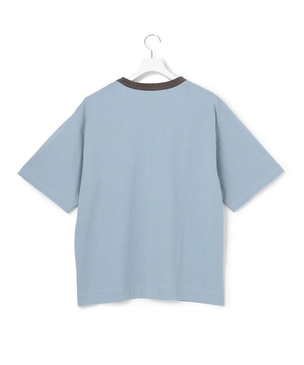 J.PRESS YORK STREET 【UNISEX】リンガーＴシャツ サックスブルー系