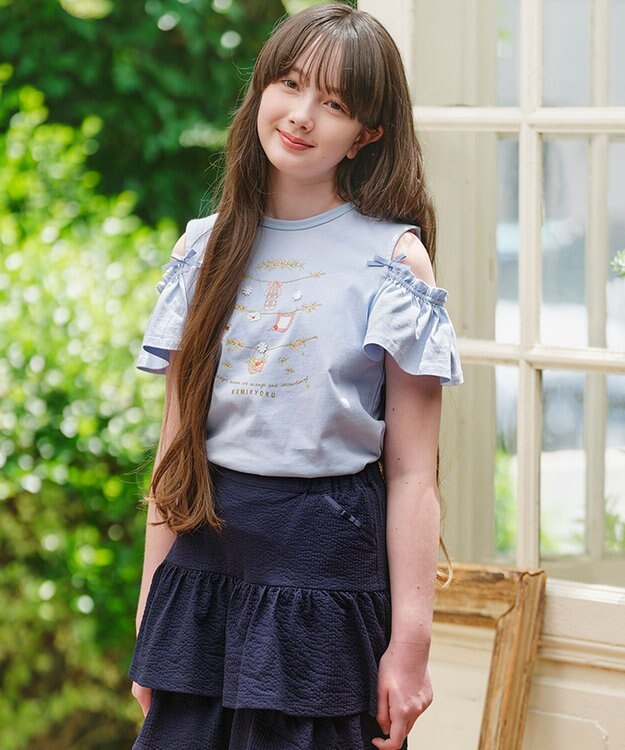 組曲 KIDS 【150-160㎝】 フルーティーブリーズTシャツ ブルー