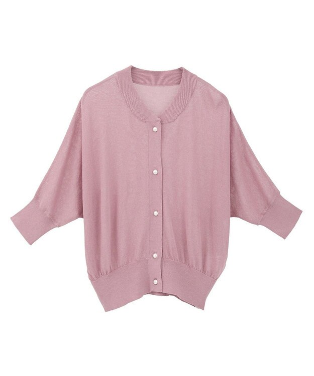 earth music&ecology 【接触冷感】シアードルマンカーディガン Pink