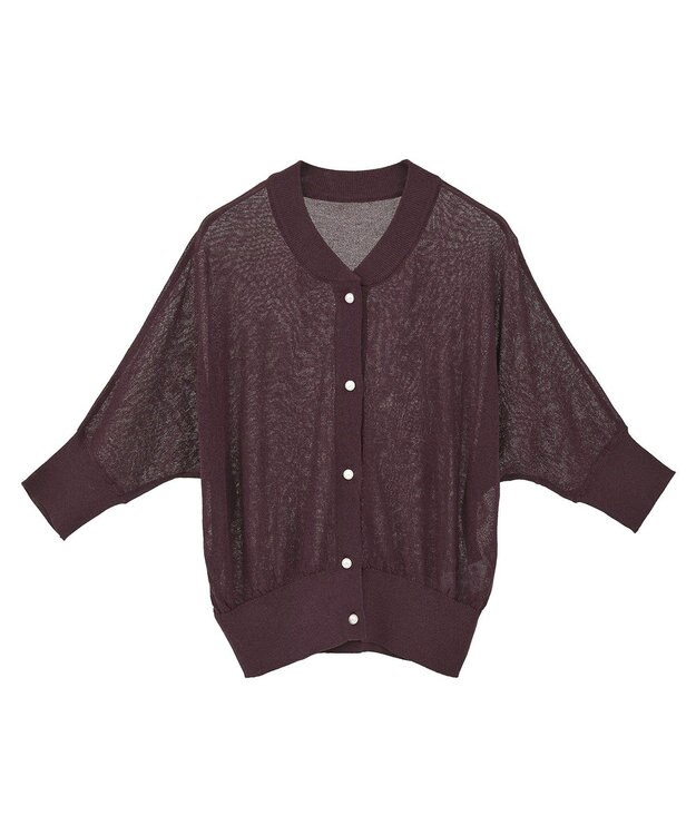 earth music&ecology 【接触冷感】シアードルマンカーディガン Brown