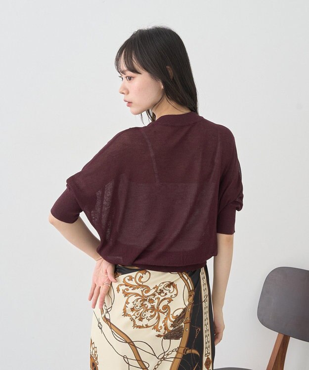 earth music&ecology 【接触冷感】シアードルマンカーディガン Brown