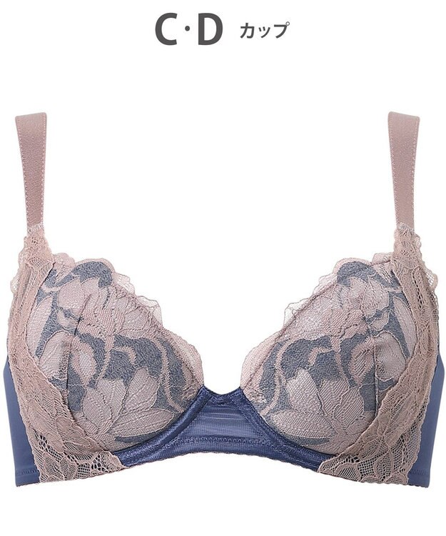 Wing ブラジャー もちっとふんわり触感 自然なまるみのあるバストをメイク やさしいつけごこち 【もちっとふわっとブラ】 KB2368 ウイング／ワコール ブルー