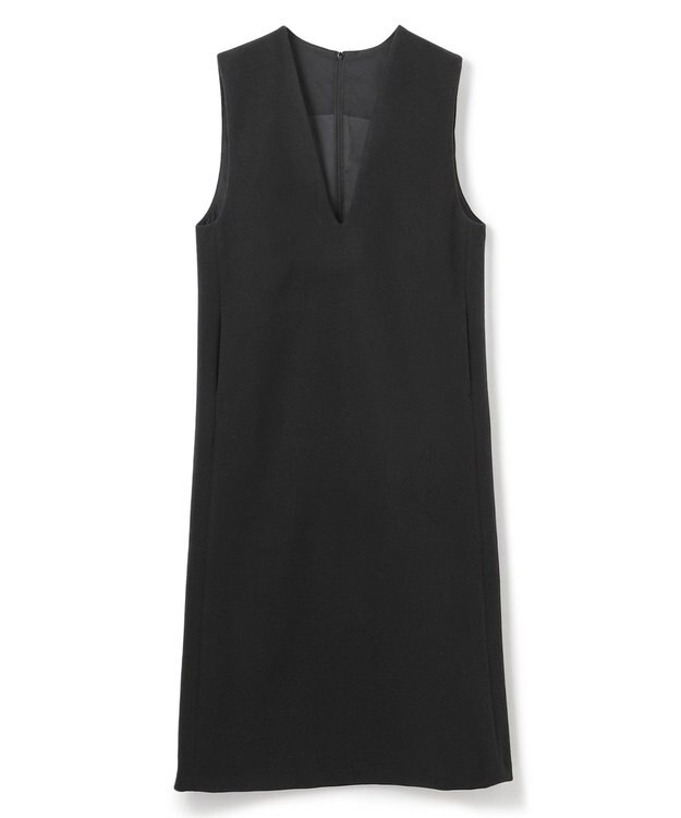 UNFILO ウールライク ジャンスカ ブラック