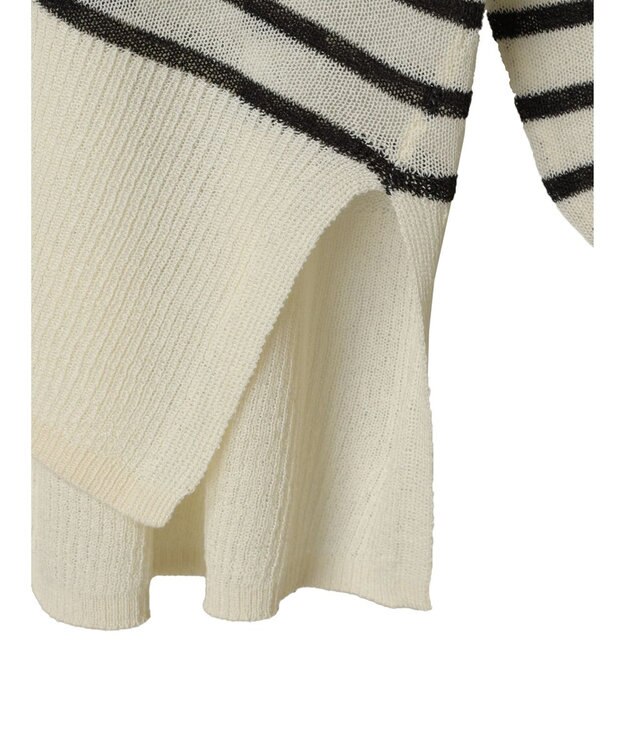 Green Parks さらっと　Ｖネックカーディガン Border