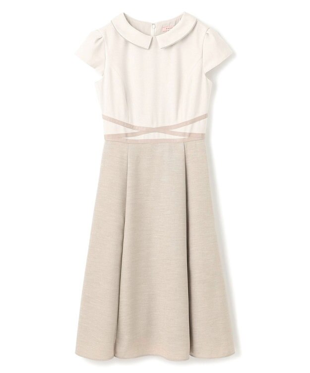 TOCCA 【洗える】BRIGHT LUMINOUS ドレス ベージュ系