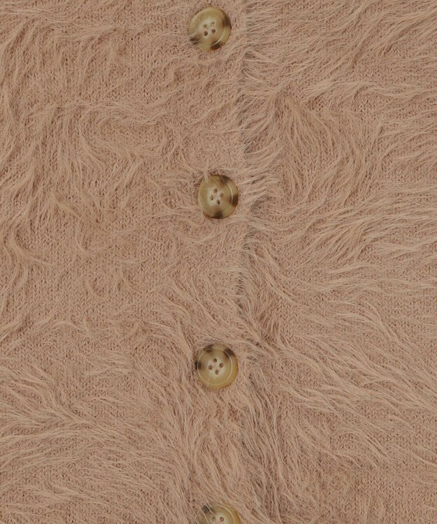 WEGO 【25年秋冬新作/WEB限定】別注USPOLOシャギーニットカーデ ベージュ