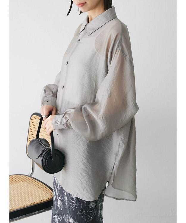 Green Parks ショルダースリット２ＷＡＹシャツ Gray