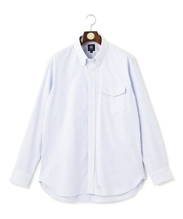 J.PRESS MEN 【KING SIZE】【定番 / 不変の品格】アービング キャンディーストライプ シャツ / ボタンダウン ダルブルー系1