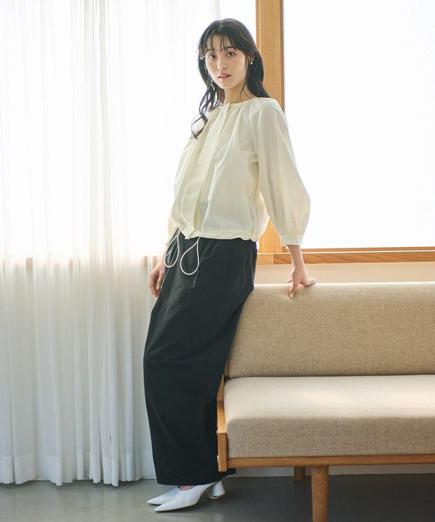 #Newans 【ANSWER for Co-Creation】フルギャザーシャツブルゾン ホワイト系