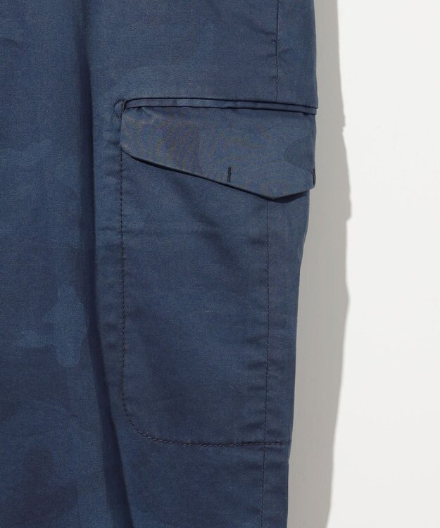 JOSEPH ABBOUD 【イタリア素材/製品染め/ウエストも伸びる!】迷彩ガーメンドダイ パンツ ダルブルー系7