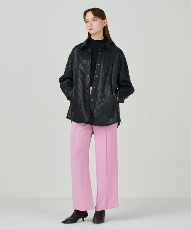 GRACE CONTINENTAL オーバーサイズキルトジャケット ブラック