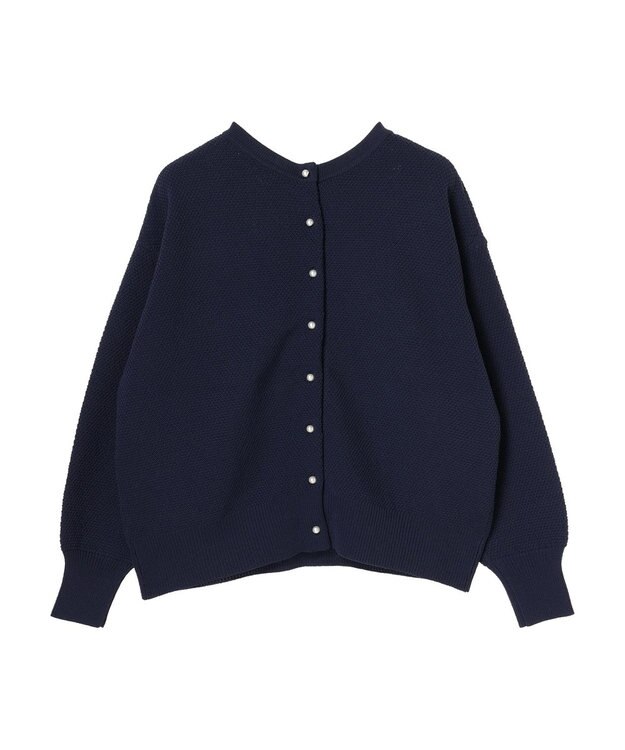 Green Parks ２ｗａｙ　パール釦ニットプルオーバー Dark Navy