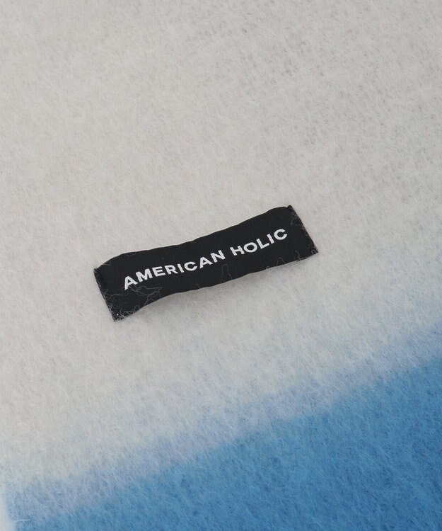 AMERICAN HOLIC バイカラーシャギーマフラー Gray