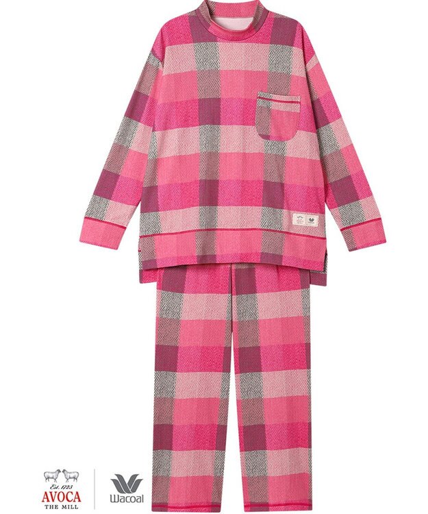 パジャマ 【AVOCA×ワコール】 長袖 長ズボン 綿混(本体) レディース