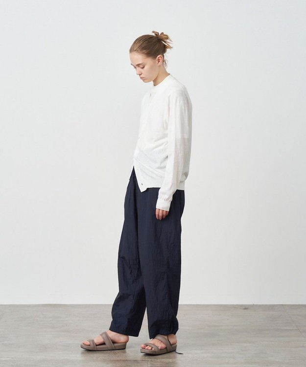 ATON HAND DYE NYLON | オーバーパンツ - UNISEX NAVY