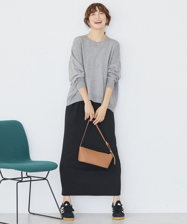 AMERICAN HOLIC バイパチルーズニットプルオーバー Light Gray Mixture