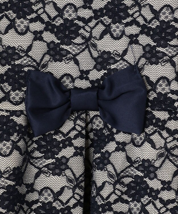 ANY KIDS レースボンディング ワンピース ネイビー系バイカラー