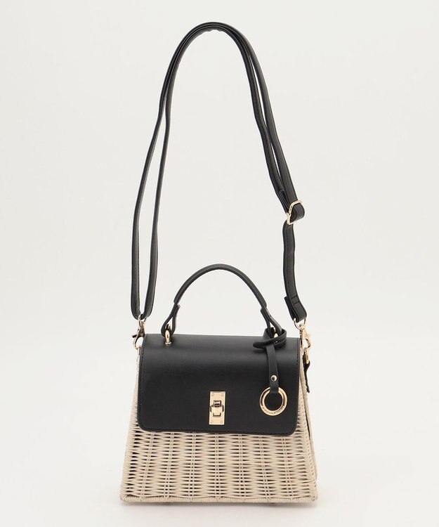 組曲 【2WAY】トップハンドルカゴバッグ ブラック系