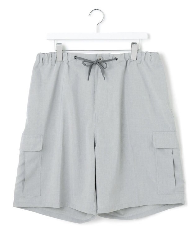 J.PRESS YORK STREET 【UNISEX】リネンライクイージーカーゴ ハーフパンツ ライトグレー系