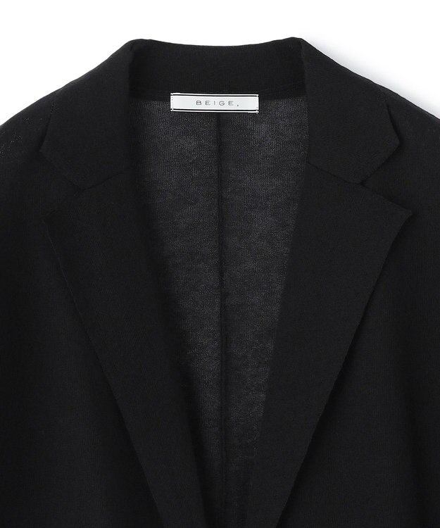 BEIGE， PYRRHOT / シアーコンビ ニットジャケット Black