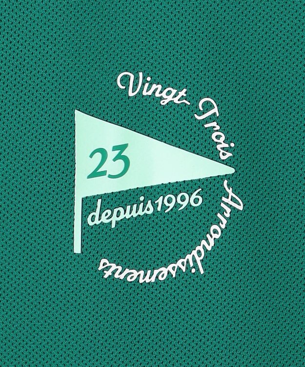 23区GOLF 【WOMEN】【吸水速乾/UVカット】メッシュフレンチポロシャツ パイングリーン系