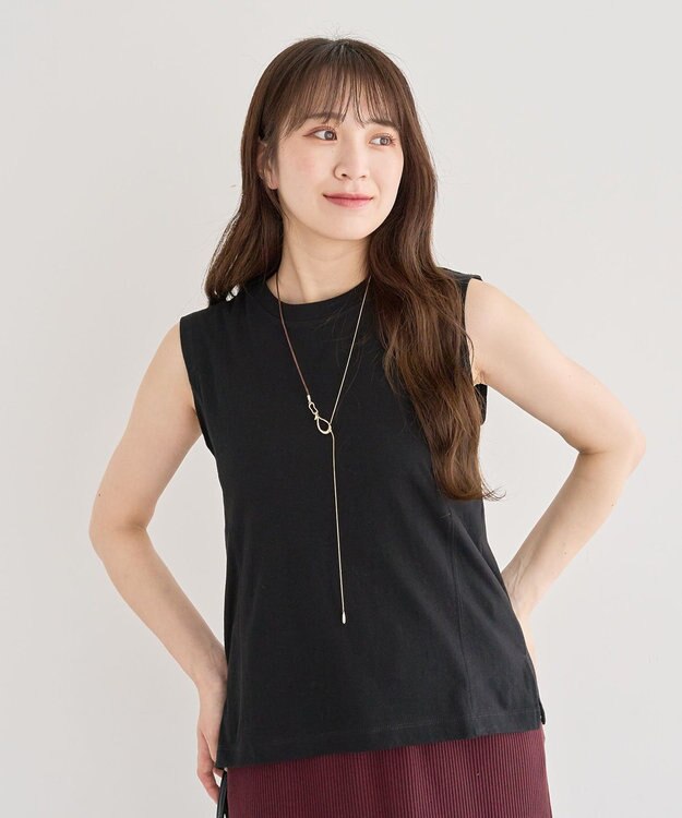 Green Parks ・ＤＯＵＢＬＥ　ＦＬＡＧＳ　ピグメント切替ノースリ Black