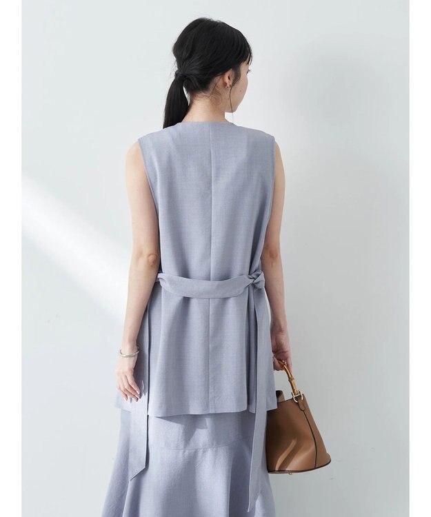 earth music&ecology リネンライクジレ Grayish Blue