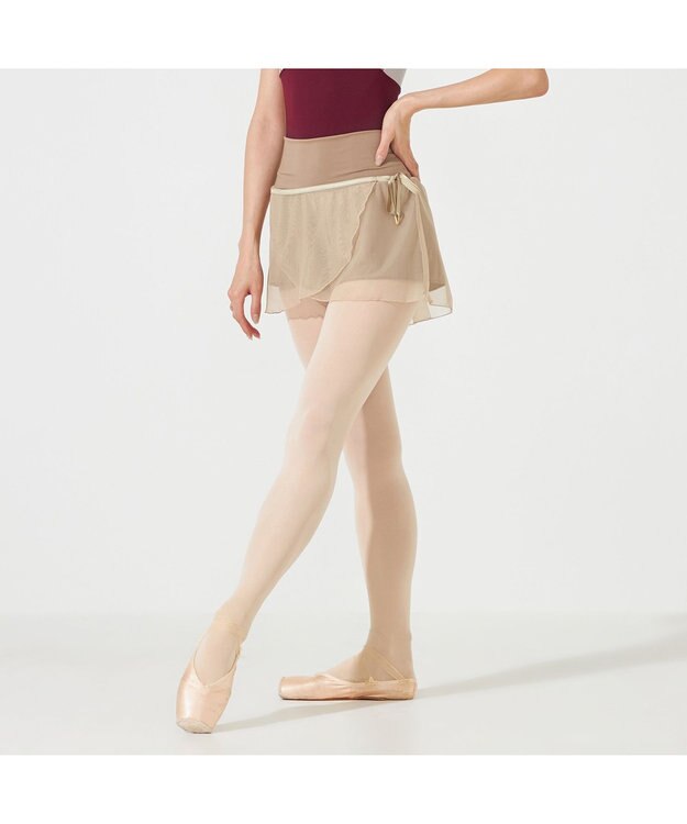 Chacott ショートパンツ付スカート シャンパン