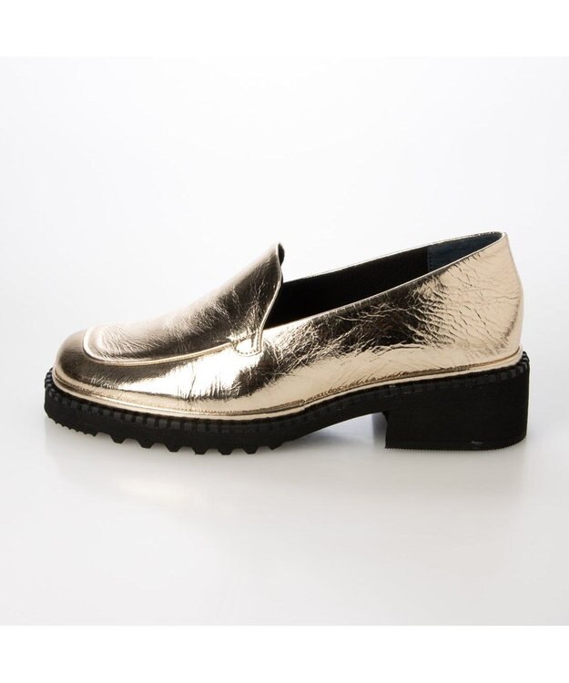 MODE ET JACOMO <D'ICI>ボリュームソールソフトローファー ゴールド