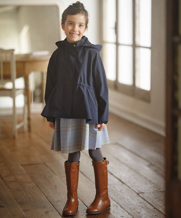 組曲 KIDS 【110-140cm】Chocolat de check ジャンパースカート ブルー×グレー系4