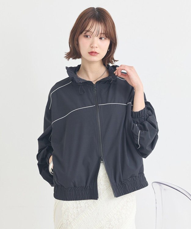 earth music&ecology パイピングブルゾン Black